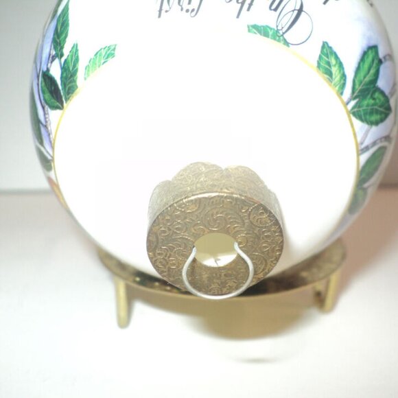 A Partridge in a Pear Tree Ornament Vintage 1970's 3 1/2" H x 3 1/4" W Christmas - Picture 5 of 6